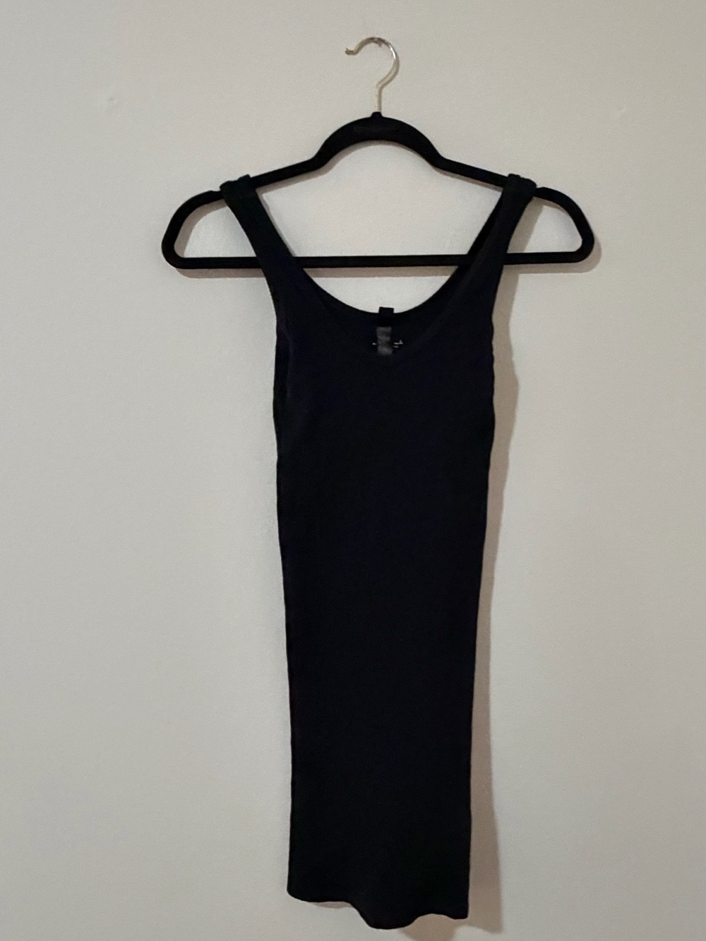 Urban Outfitters Classic Black Ribbed Tank Dress